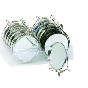 Alumiiniumist habemeajamise ja meigi peegel, normaalne+3X suurendus, Ø9cm 46.219.00