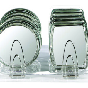 Peegel jalale toetuv, normaalne+5X suurendus, ümar Ø8cm, kandiline 10×8,5cm 46.274.00