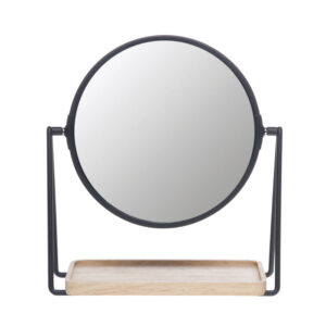 Ümmargune make-up peegel bambus alusega, normaalne+ 3x suurendus 21×9,5×23 cm 46.350.00