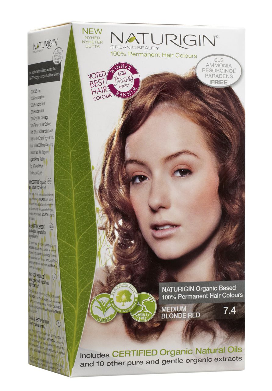 Juuksevärv Keskmine blond punaka varjundiga 7.4